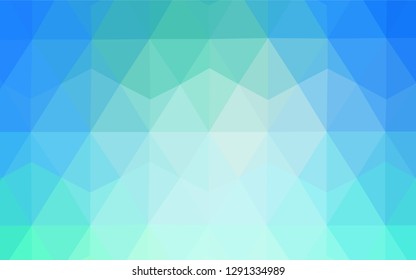 Light Blue, Green vector abstract polygonal template. Colorful illustration in abstract style with triangles. Textured pattern for your backgrounds.