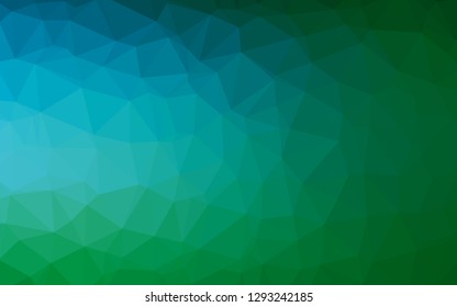 Light Blue, Green vector abstract mosaic backdrop. A sample with polygonal shapes. Template for a cell phone background.
