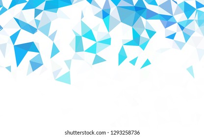 Light Blue, Green vector abstract polygonal template. Creative illustration in halftone style with triangles. New template for your brand book.