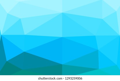 Light Blue, Green vector abstract mosaic background. Brand new colorful illustration in with gradient. Triangular pattern for your business design.