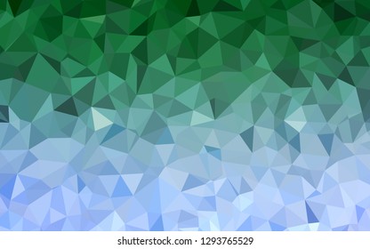 Light Blue, Green vector abstract polygonal background. Modern abstract illustration with triangles. Polygonal design for your web site.