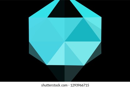 Light Blue, Green vector abstract polygonal texture. A vague abstract illustration with gradient. A completely new template for your business design.