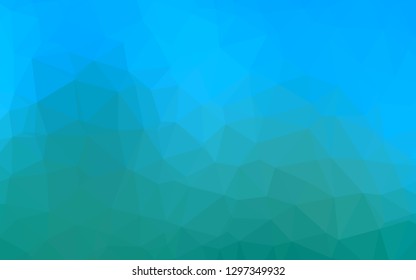 Light Blue, Green vector abstract mosaic pattern. A completely new color illustration in a vague style. Triangular pattern for your business design.