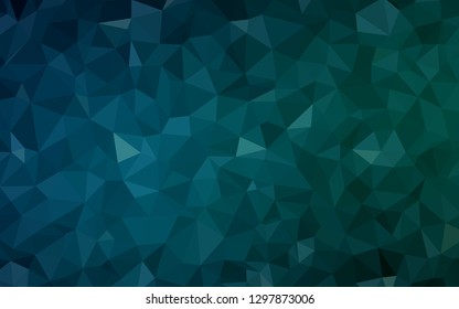 Light Blue, Green vector abstract mosaic background. Colorful illustration in abstract style with triangles. A completely new design for your leaflet.