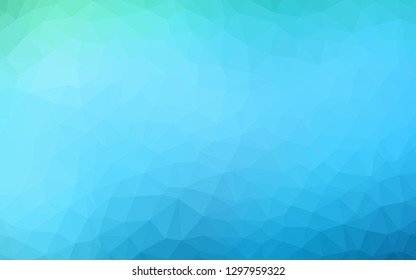 Light Blue, Green vector abstract polygonal background. Geometric illustration in Origami style with gradient.  New template for your brand book.