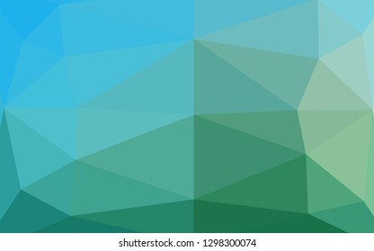 Light Blue, Green vector abstract polygonal texture. A vague abstract illustration with gradient. New texture for your design.