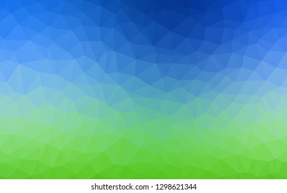 Light Blue, Green vector abstract mosaic pattern. Polygonal abstract illustration with gradient. Textured pattern for your backgrounds.