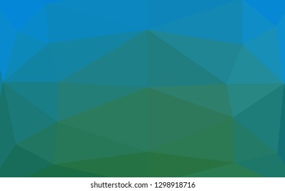 Light Blue, Green vector abstract polygonal cover. Colorful illustration in abstract style with gradient. New texture for your design.