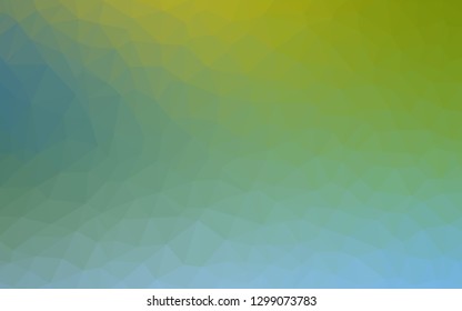 Light Blue, Green vector abstract polygonal template. Polygonal abstract illustration with gradient. Triangular pattern for your design.