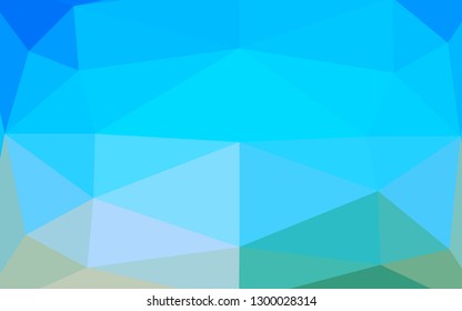 Light Blue, Green vector abstract mosaic backdrop. A sample with polygonal shapes. New texture for your design.