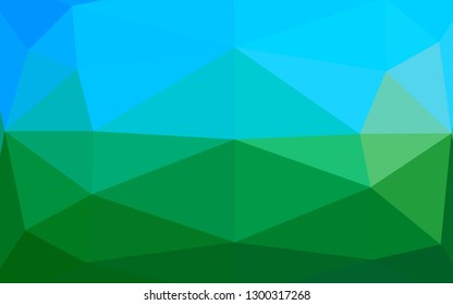 Light Blue, Green vector abstract mosaic background. An elegant bright illustration with gradient. Completely new design for your business.