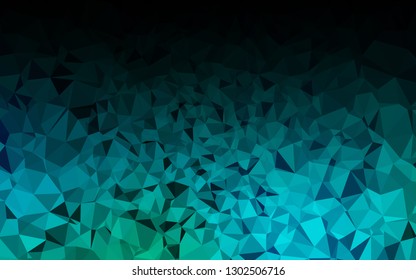 Light Blue, Green vector abstract polygonal layout. Creative illustration in halftone style with gradient. The best triangular design for your business.