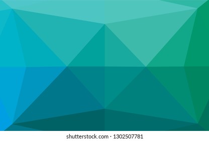 Light Blue, Green vector abstract polygonal cover. Creative geometric illustration in Origami style with gradient. A new texture for your design.