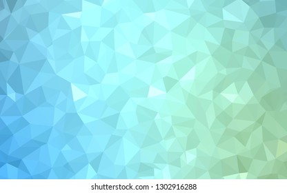 Light Blue, Green vector abstract polygonal pattern. Elegant bright polygonal illustration with gradient. Polygonal design for your web site.