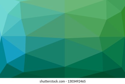 Light Blue, Green vector abstract polygonal layout. Shining illustration, which consist of triangles. Polygonal design for your web site.