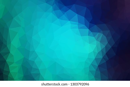 Light Blue, Green vector abstract mosaic background. Colorful abstract illustration with triangles. Triangular pattern for your design.