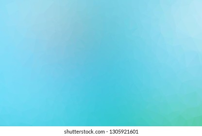 Light Blue, Green vector abstract polygonal texture. Creative illustration in halftone style with gradient. Completely new template for your business design.