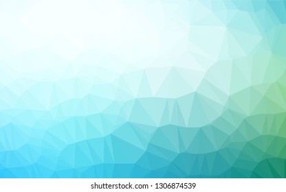 Light Blue, Green vector abstract mosaic pattern. Colorful illustration in abstract style with gradient. The best triangular design for your business.