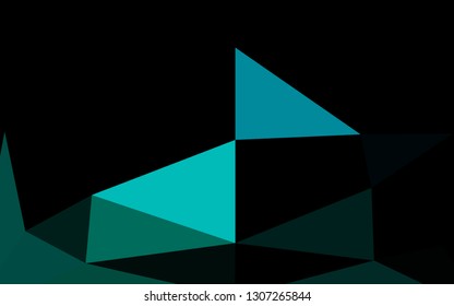 Light Blue, Green vector abstract mosaic pattern. Triangular geometric sample with gradient.  Template for a cell phone background.
