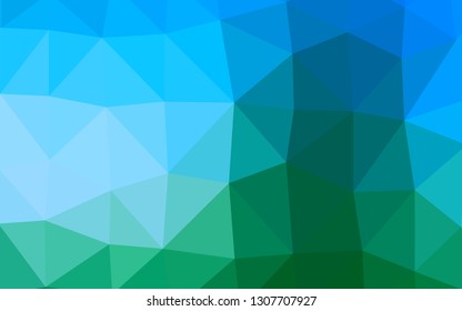 Light Blue, Green vector abstract mosaic pattern. Brand new colorful illustration in with gradient. Brand new style for your business design.