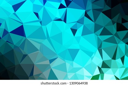 Light Blue, Green vector abstract mosaic pattern. A sample with polygonal shapes. Polygonal design for your web site.