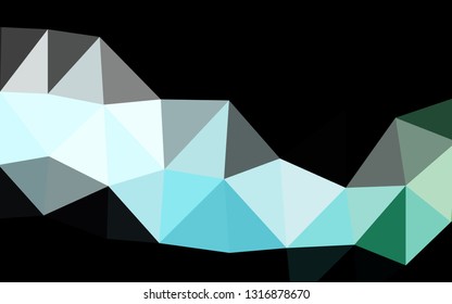 Light Blue, Green vector abstract mosaic background. Colorful abstract illustration with gradient. Completely new template for your business design.
