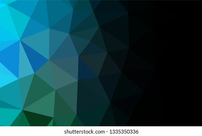 Light Blue, Green vector abstract polygonal cover. Modern geometrical abstract illustration with gradient. A new texture for your design.