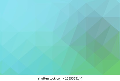 Light Blue, Green vector abstract polygonal cover. An elegant bright illustration with gradient. Template for a cell phone background.