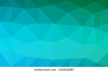 Light Blue, Green vector abstract mosaic pattern. Brand new colorful illustration in with gradient. Textured pattern for background.