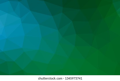 Light Blue, Green vector abstract mosaic backdrop. A vague abstract illustration with gradient. Template for a cell phone background.