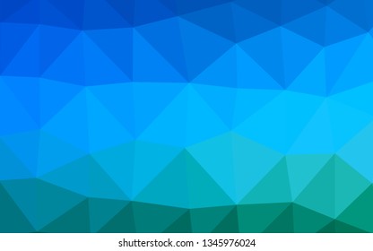 Light Blue, Green vector abstract polygonal layout. Glitter abstract illustration with an elegant design. New texture for your design.