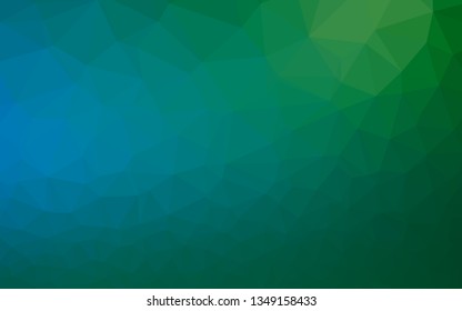 Light Blue, Green vector abstract polygonal texture. Colorful abstract illustration with gradient. New texture for your design.