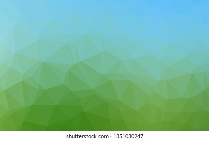 Light Blue, Green vector abstract polygonal layout. A completely new color illustration in a vague style. Completely new template for your business design.