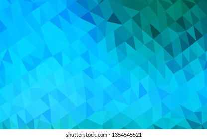 Light Blue, Green vector abstract mosaic backdrop. Modern geometrical abstract illustration with gradient. Textured pattern for background.