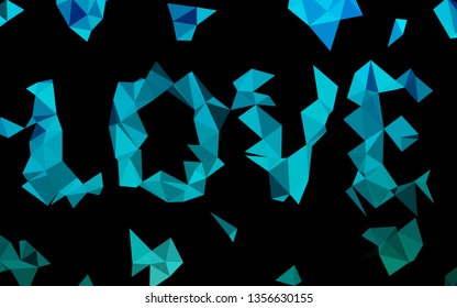 Light Blue, Green vector abstract polygonal texture. Creative illustration in halftone style with gradient. New texture for your design.