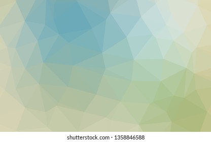 Light Blue, Green vector abstract polygonal cover. Geometric illustration in Origami style with gradient. New texture for your design.