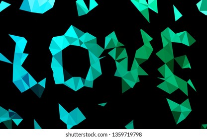Light Blue, Green vector abstract mosaic background. Modern geometrical abstract illustration with gradient. Completely new template for your business design.