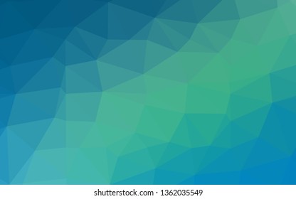 Light Blue, Green vector abstract polygonal texture. Colorful illustration in Origami style with gradient.  Completely new design for your business.