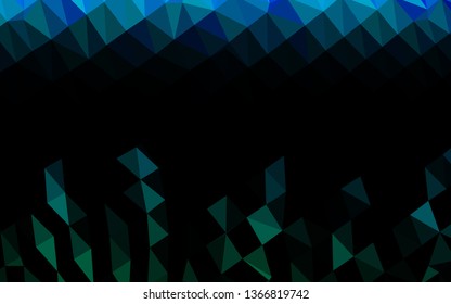 Light Blue, Green vector abstract polygonal texture. Triangular geometric sample with gradient.  Completely new template for your business design.
