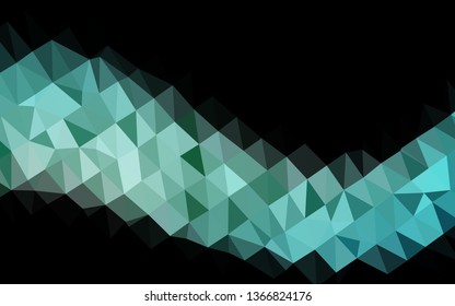 Light Blue, Green vector abstract mosaic pattern. Shining illustration, which consist of triangles. Completely new design for your business.