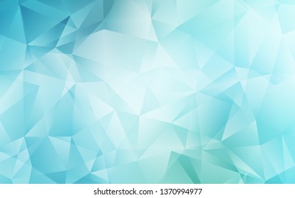 Light Blue, Green vector abstract polygonal background. A sample with polygonal shapes. Template for cell phone's backgrounds.