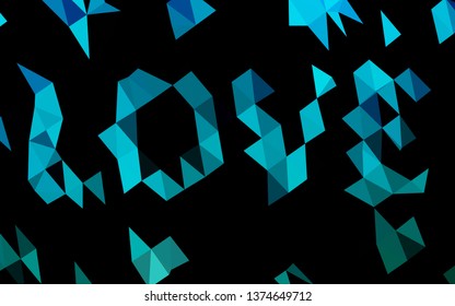 Light Blue, Green vector abstract mosaic pattern. Shining illustration, which consist of triangles. Template for a cell phone background.