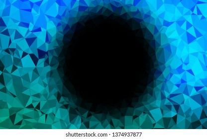 Light Blue, Green vector abstract polygonal layout. An elegant bright illustration with gradient. Completely new template for your business design.