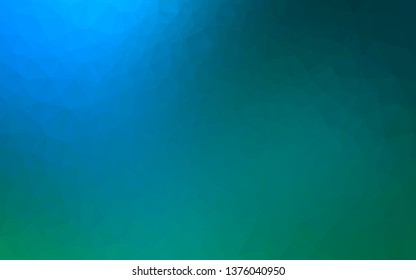 Light Blue, Green vector abstract mosaic backdrop. Shining illustration, which consist of triangles. Triangular pattern for your business design.