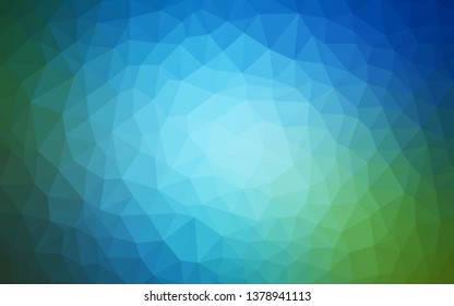 Light Blue, Green vector abstract mosaic backdrop. Colorful illustration in abstract style with triangles. A new texture for your web site.