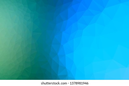 Light Blue, Green vector abstract polygonal texture. A sample with polygonal shapes. Template for your brand book.