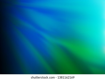 Light Blue, Green vector abstract template. A completely new color illustration in a bokeh style. The best blurred design for your business.