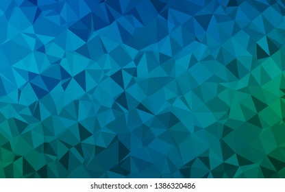 Light Blue, Green vector abstract polygonal texture. A vague abstract illustration with gradient. Textured pattern for background.