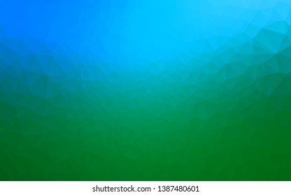 Light Blue, Green vector abstract polygonal cover. Geometric illustration in Origami style with gradient. Brand new design for your business.