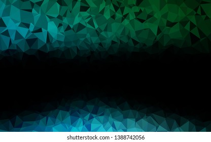 Light Blue, Green vector abstract polygonal cover. Colorful illustration in Origami style with gradient.  The best triangular design for your business.